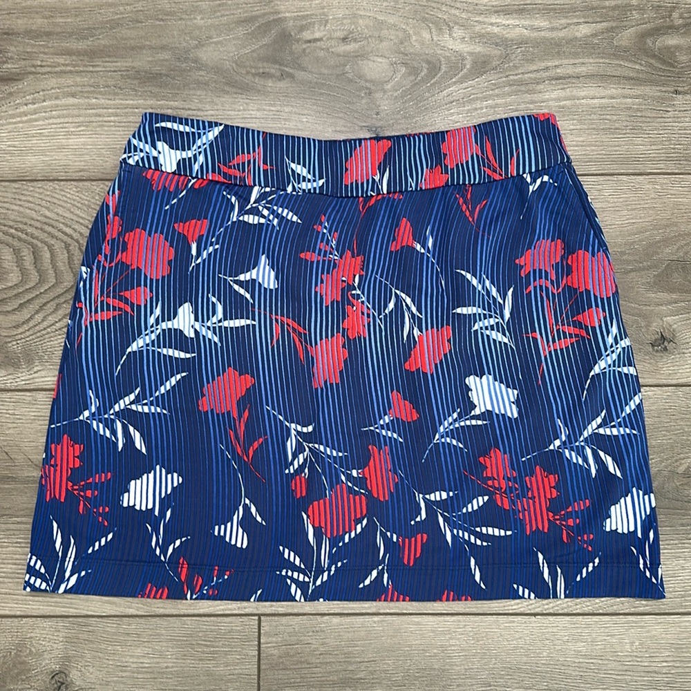 EP‎ Pro NY High Rise Golf Skirt Floral Swirl Golf Skirt Skort Red Blue Size M